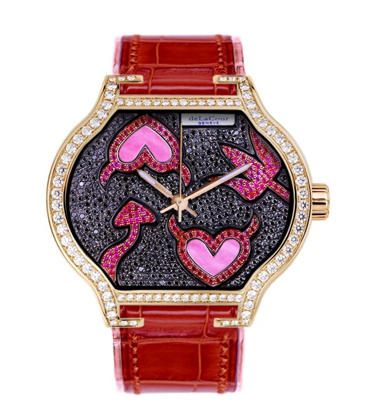 Replica DeLaCour City Attitiude Heart Rider Hell Rose Gold WAPG0311-1136 Replica Watch